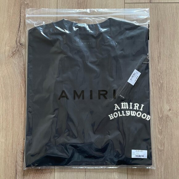 AMIRI MEN NEW COTTON BLACK T-SHIRT - Picture 8 of 9